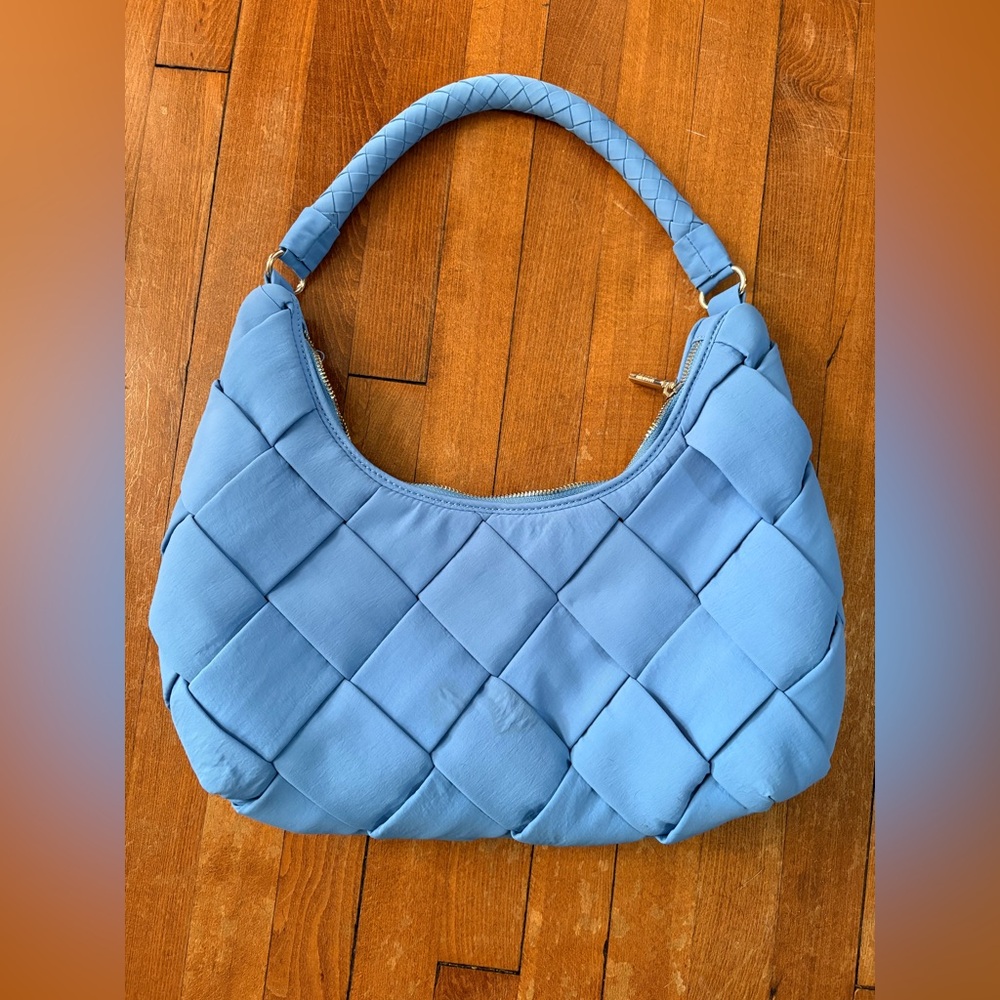 Jason Wu Blue Nylon Woven Hobo Shoulder Bag